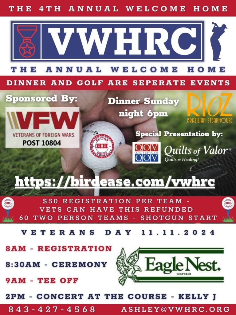 4th Annual Welcome Home Golf Tournament Flyer. Click to Register