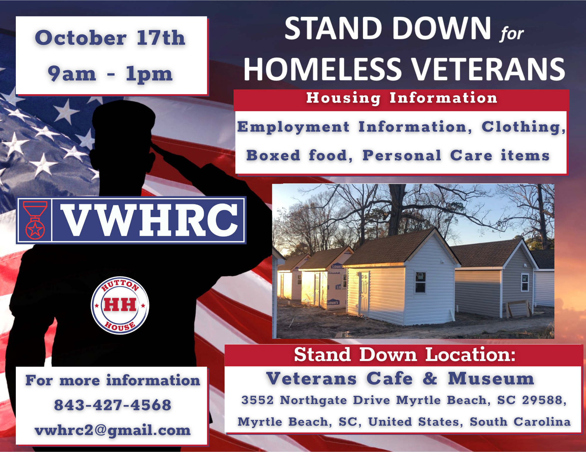 Stand Down Poster 10-17 Stand Down at Veterans cafe and Museum